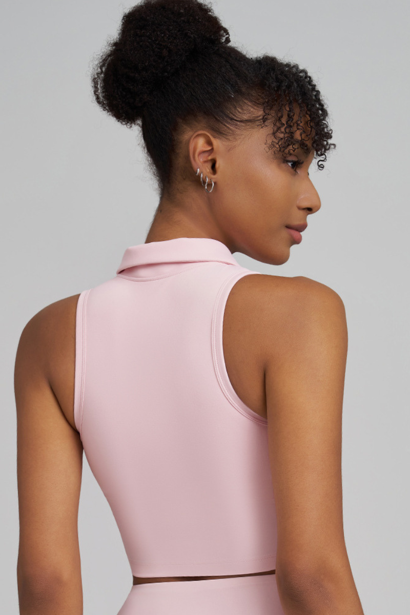 Women's Polo-style sleeveless sport top
