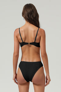 Women's Ribbed Triangle Cup Ring Detail Bikini