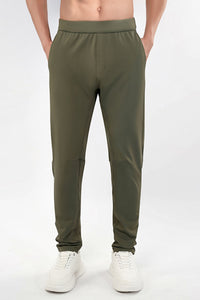 Men High-Waist Comfort Stretch Outdoor Running Training Pants