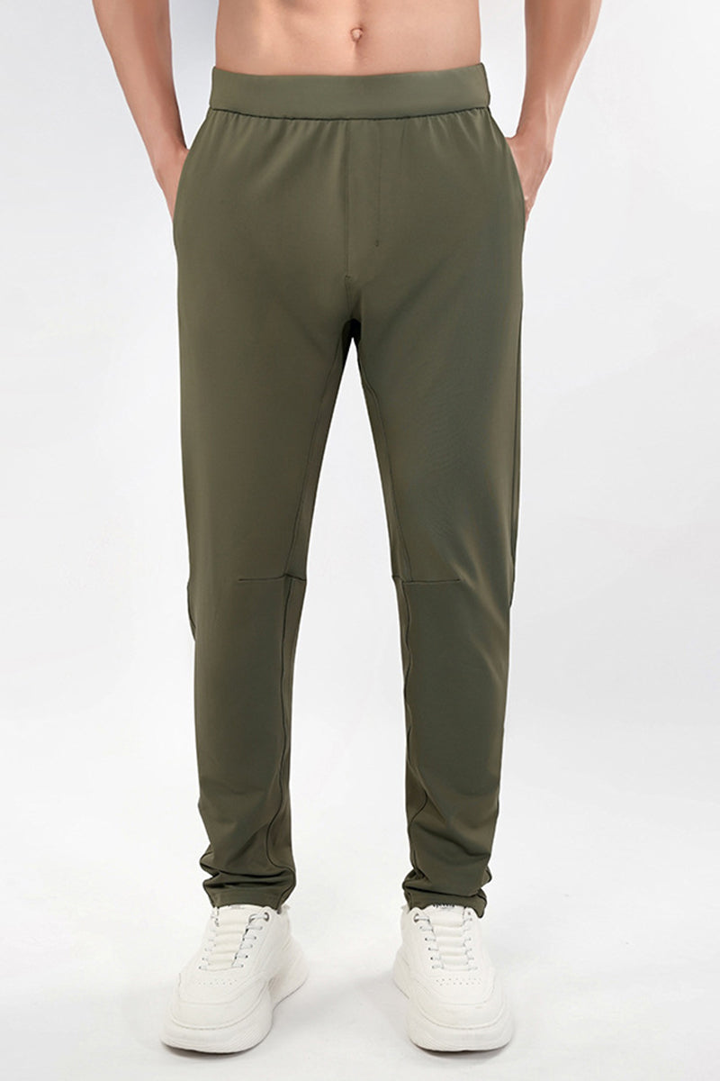 Men High-Waist Comfort Stretch Outdoor Running Training Pants