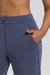 Women Modal Air Layer Loose Fit Yoga Straight Leg Pants
