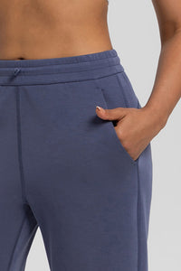 Women Modal Air Layer Loose Fit Yoga Straight Leg Pants