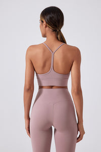 Women Running Sexy Y Back Anti-Shock Gathering Yoga Sports Bra