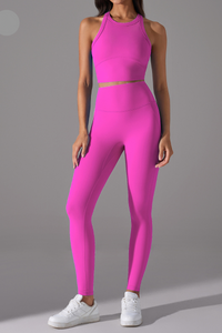 Women High Intensity Sports Bra Seamless Workout Yoga Set