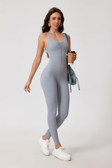 Women'S Zip-Brushed Yoga Exercise Quick-Drying Bodysuit