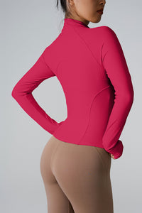 Women'S Zip Stripe Skinny Sports Long Sleeve Jacket