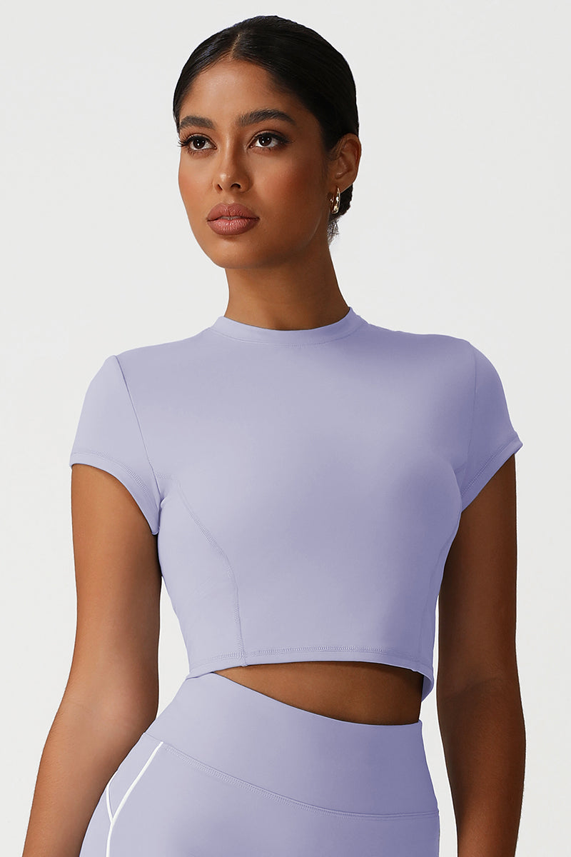 Women Slim Fit Quick-Dry Short Sleeve Yoga T-Shirt