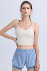 Crossover Color Clash Sling Sports Bra