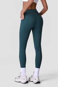 Women's Sports Side Pocket Hip-Lifting Solid Yoga Leggings