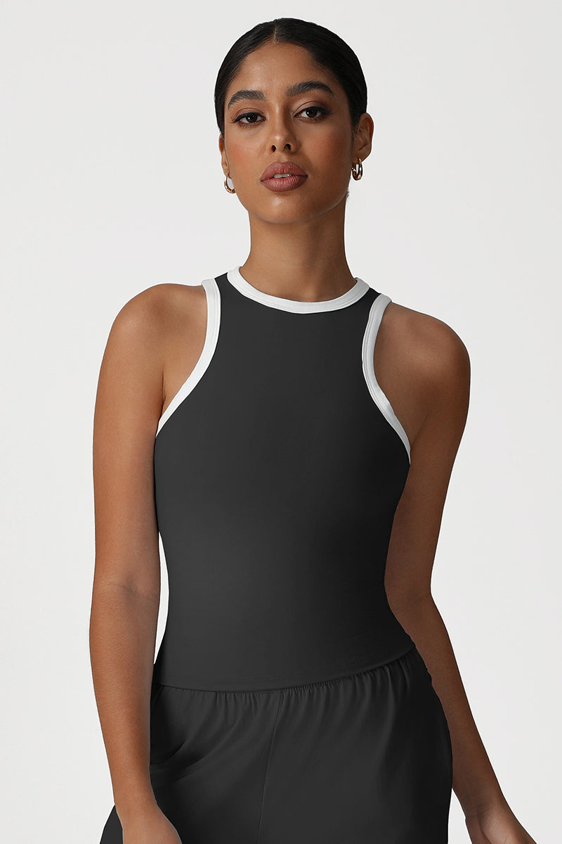 Women Slim Fit Color Block Training Vest
