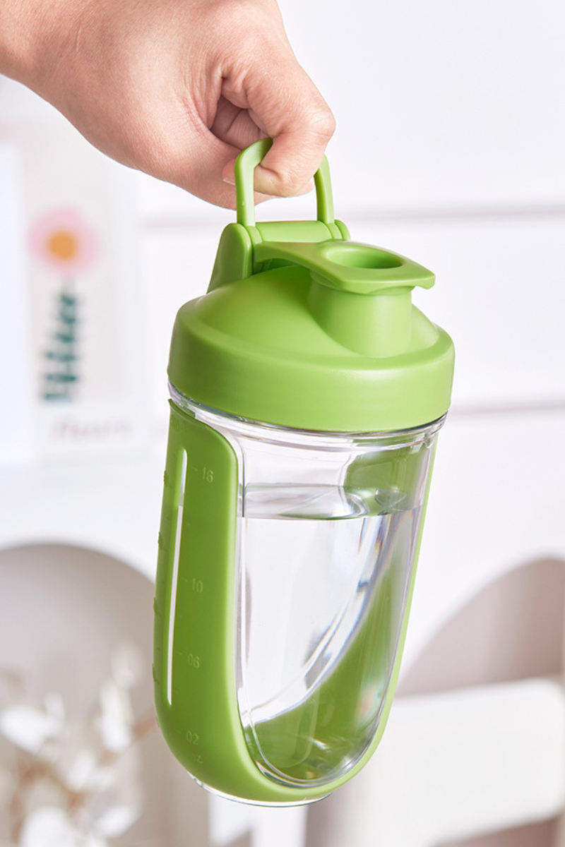 500ml Shaker Bottle With Clear Body (Logo Customization)
