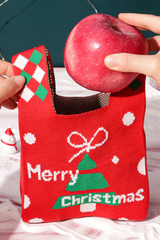 Christmas Knitted Gift Bag For Apple Packaging Decoration