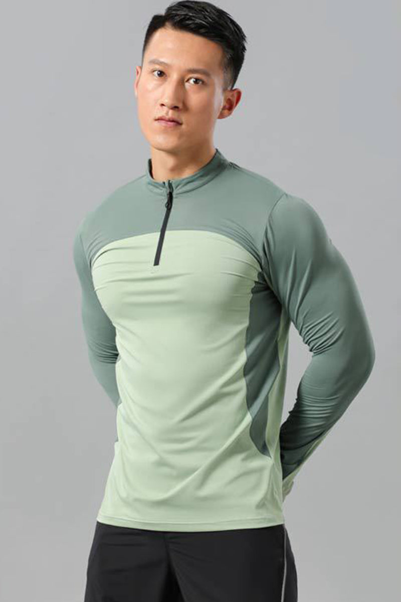 Men Quick-Dry Dragon-Scale Training Long Sleeve Top