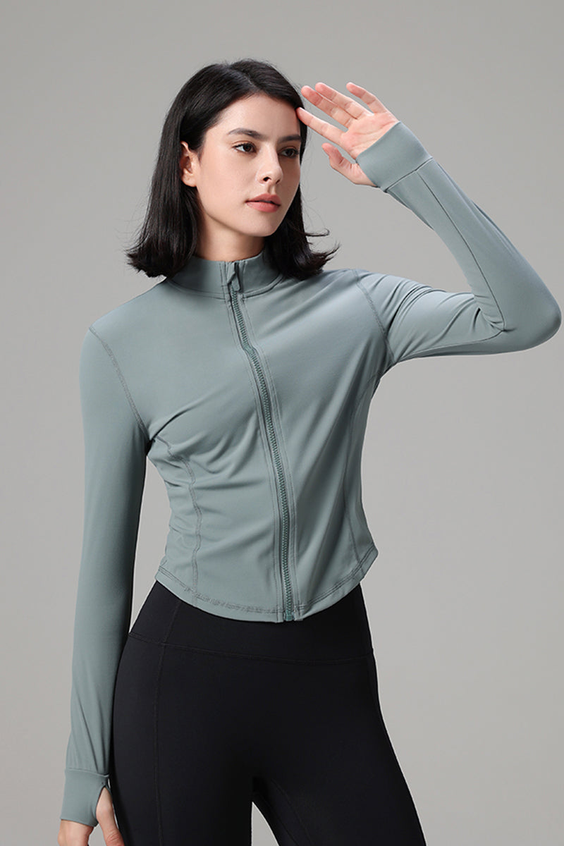 Women'S Slim Fit Sports Zipper Jacket