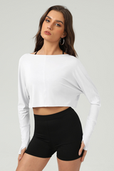 long sleeves  Cropped crop top