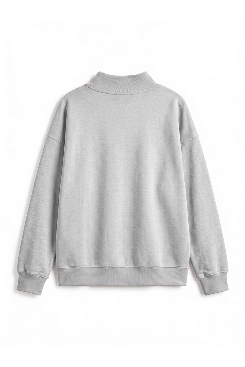 Women's Fall Fleece Mock Neck Sweatshirt with Side Neck Slit