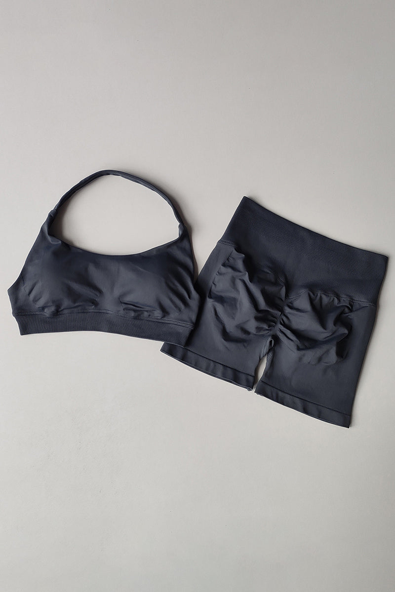 women's   high waisted Hanging sports bra& Leggings suits