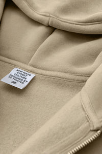 Loose-fitting hooded zip-up knitted cardigan jacket