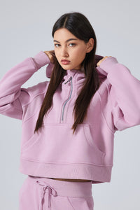 Women'S Half Zipper Loose Hoodie