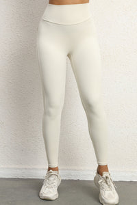 Women Button Work Pocket High Waisted Hip Lifting Stretchy Skinny Yoga Running Fitness Pants