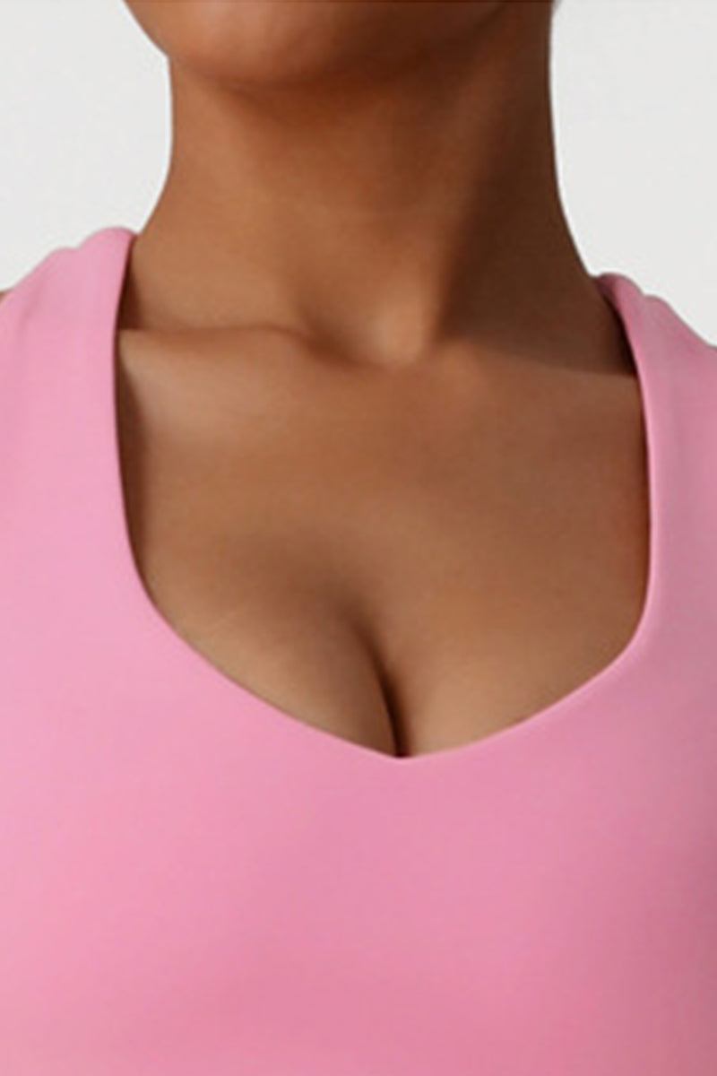 Women Cross Back V-Neck Yoga Sports Bra