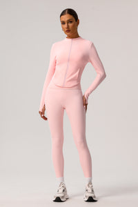 Zip up track jacket & yoga leggings 2-piece set