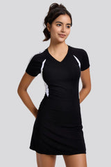 Tennis Sports Casual Dress Slim-fit Golf Short Sleeve Breathable Long Skirt