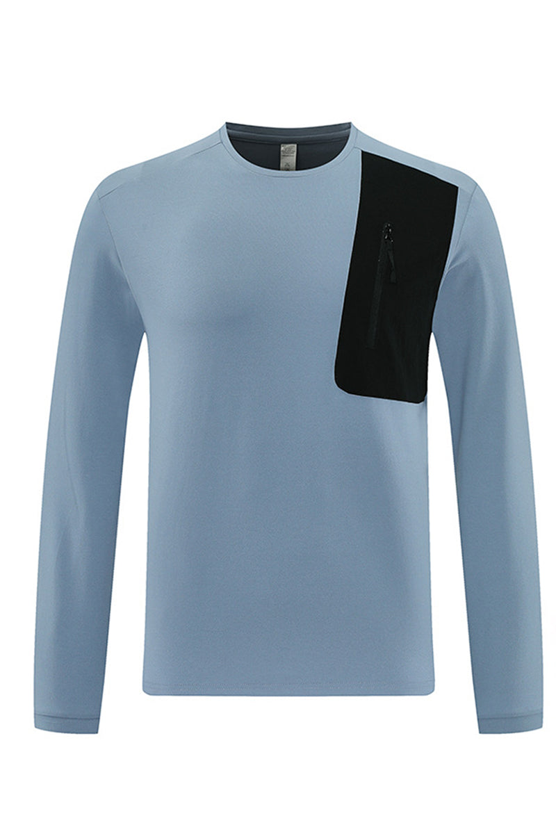 Men Round-Neck Breathable Training Long Sleeve Top