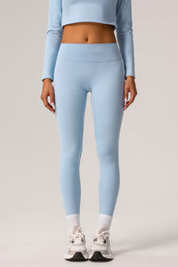 Women Solid Light Fleece Belly Controlling Sports Leggings
