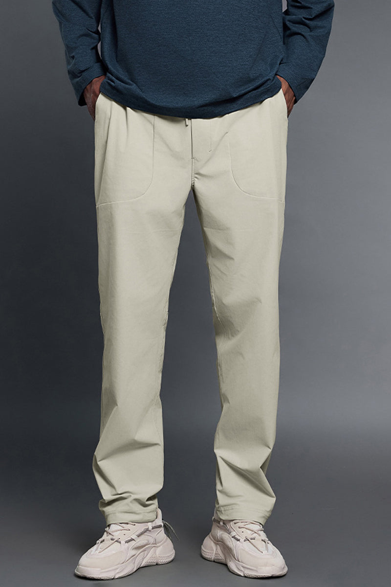 Men Loose Fit Straight Leg Breathable Comfortable Casual Pants