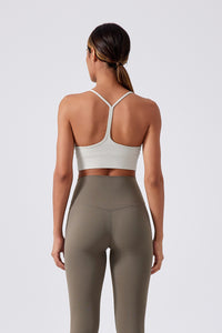 Women Running Sexy Y Back Anti-Shock Gathering Yoga Sports Bra