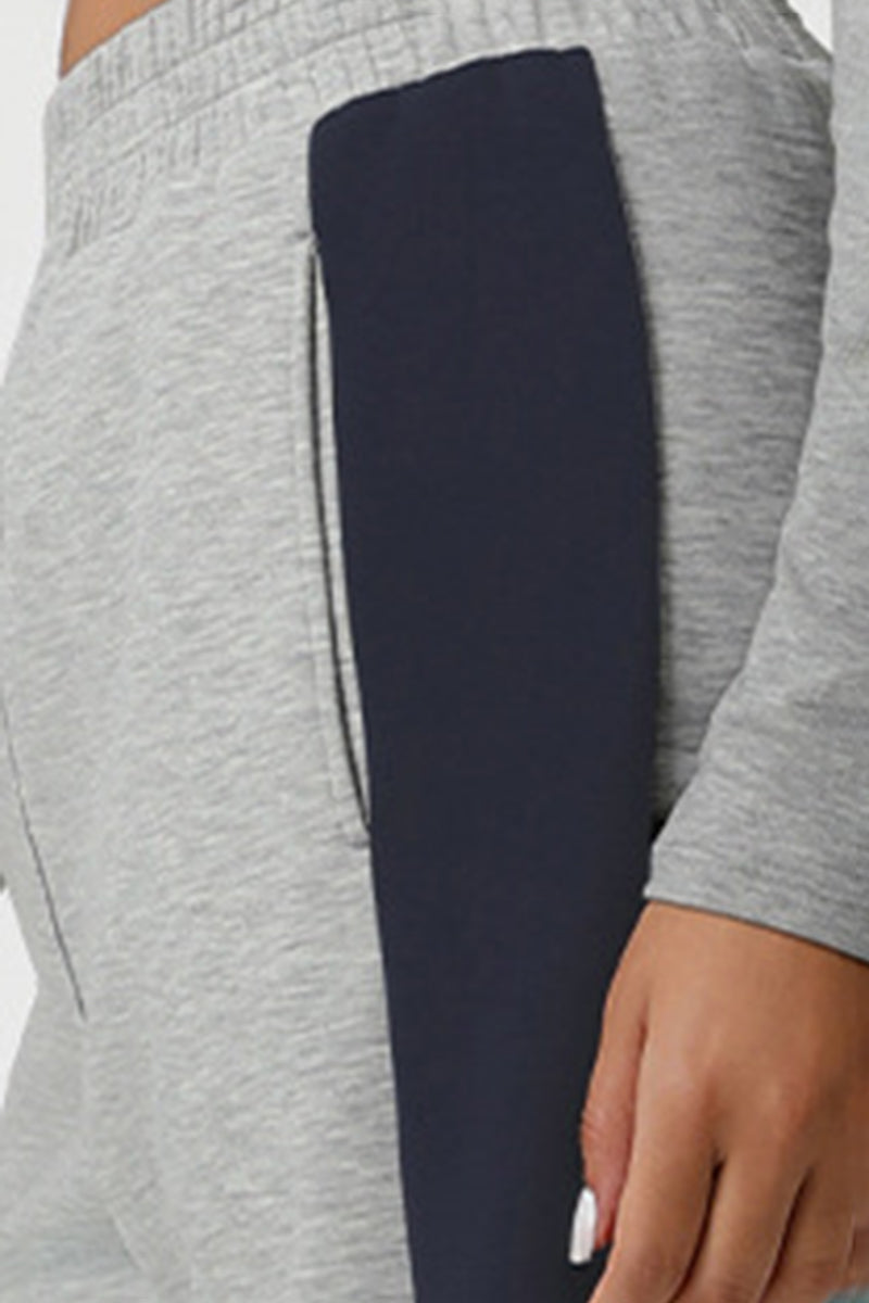 Women High-Waist Color-Block Wide-Leg Yoga Lounge Pants