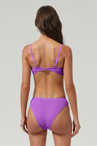 Women's Ribbed Triangle Cup Ring Detail Bikini