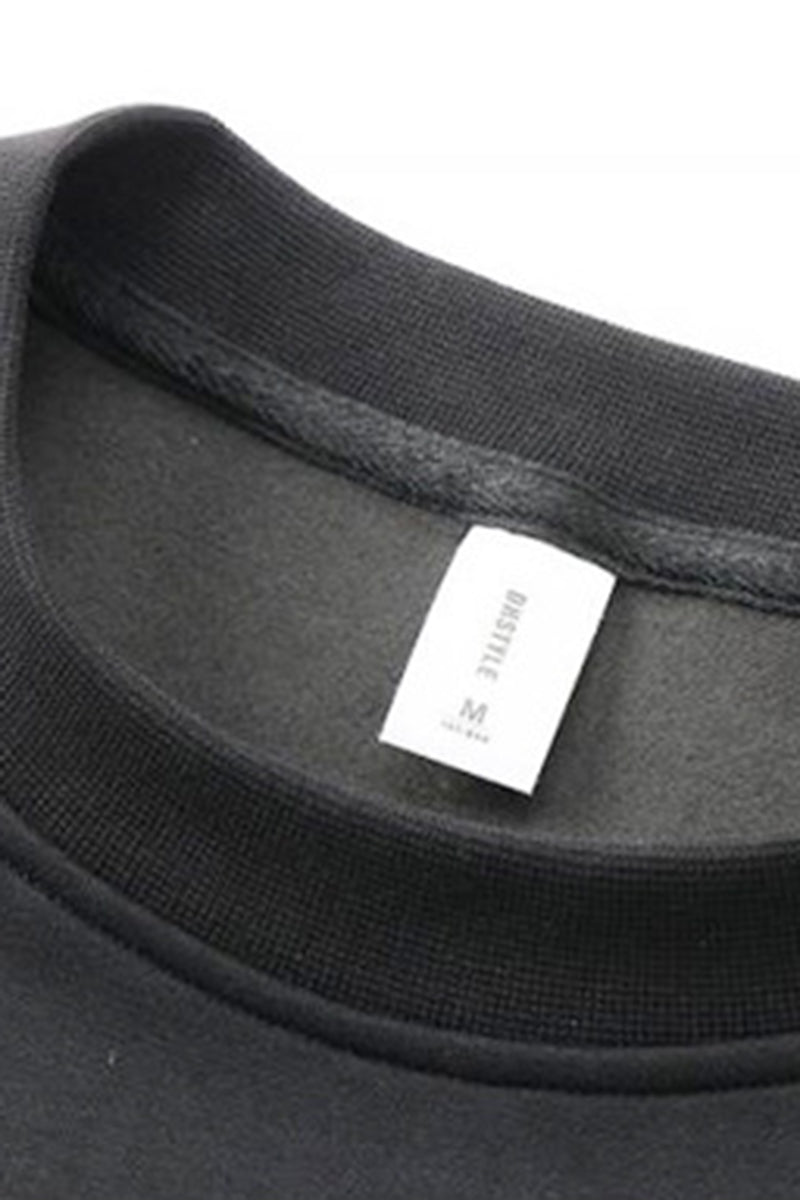Men Heavyweight Cotton-Blend Crewneck Sweatshirt