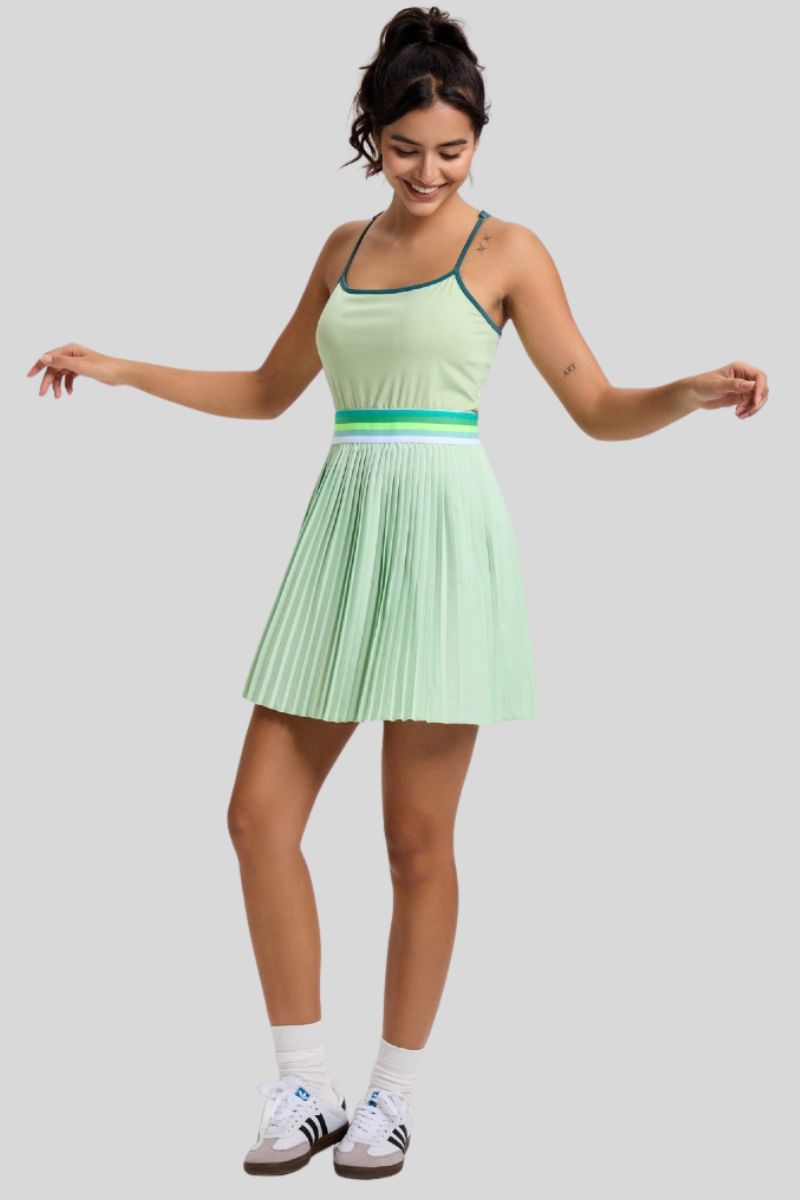 Tennis badminton quick-drying pleated dress with bra suspenders