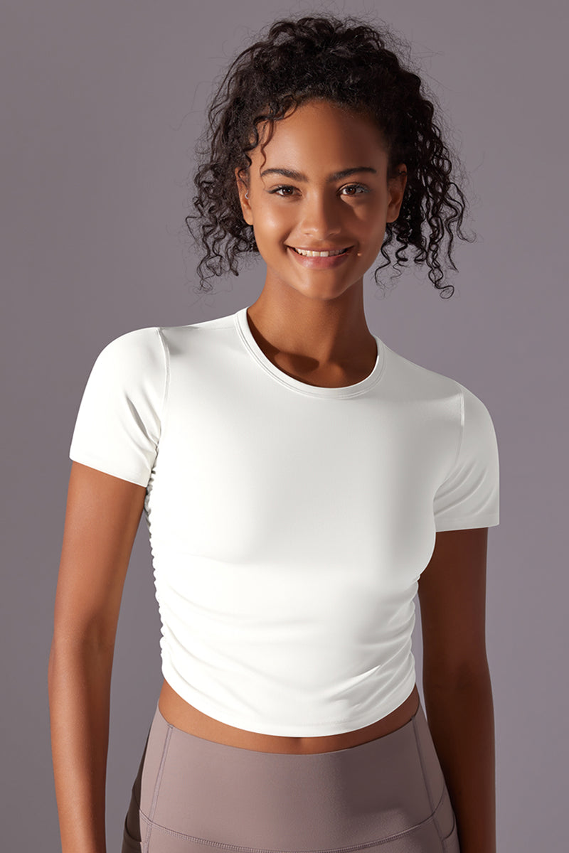 Women'S Slim Waist Sport Crop T-Shirt