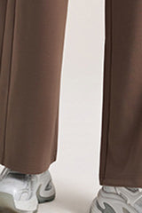 Women Drawstring High-Waist Loose Straight-Leg Workout Pants