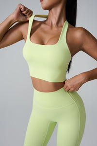 Women'S Halterneck Gathered Sugar Yoga Sports Vest