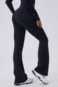 Women High-Waisted Flared Sculpting Yoga Leggings