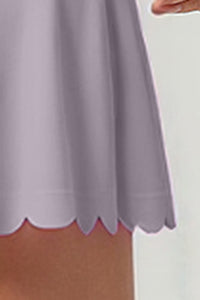 Women's Solid Form-Fitting Anti-Revealing Tennis Skirt