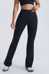 Women Hi-Waist Flared Yoga Leggings