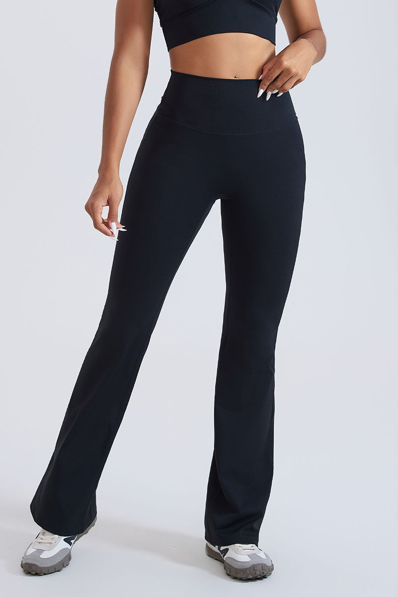 Women Hi-Waist Flared Yoga Leggings