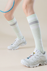 Women’s Color Block Gradient Pressure High-Top Sports Socks