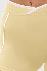 Women's U-Neck Color Clash Bra And Shorts Two Piece Sets