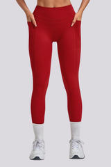 Women's Athletic Side Pocket Hip-Pocket Yoga Leggings