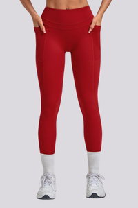 Women's Athletic Side Pocket Hip-Pocket Yoga Leggings
