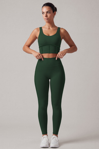 Women's Yoga Set:U-neck Bra And High Waist Leggings