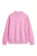 Women's Fall Fleece Mock Neck Sweatshirt with Side Neck Slit