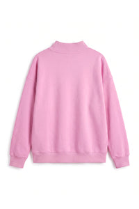 Women's Fall Fleece Mock Neck Sweatshirt with Side Neck Slit