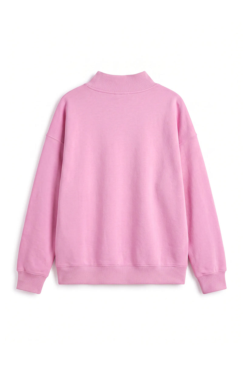 Women's Fall Fleece Mock Neck Sweatshirt with Side Neck Slit